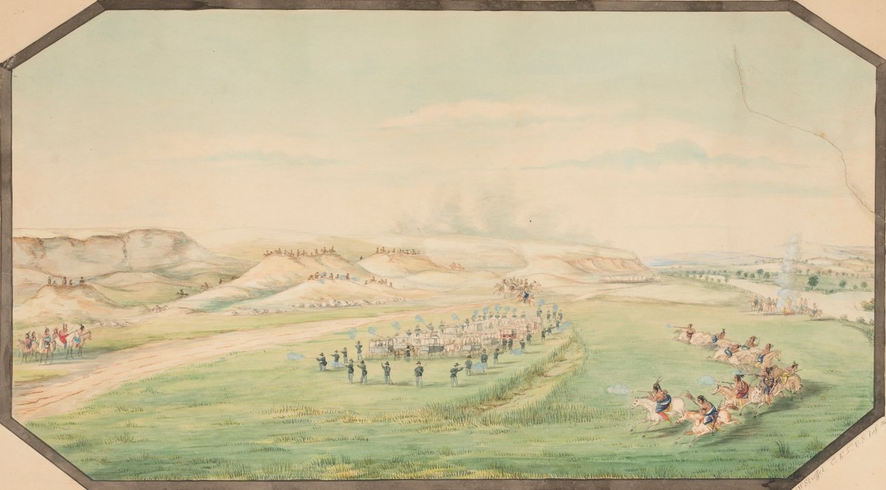 Angriff auf General Marcys Zug von Hermann Stieffel