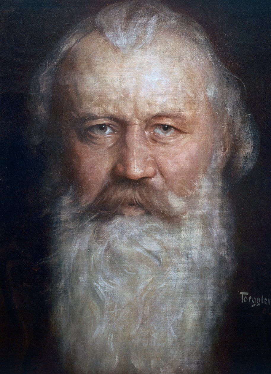 Porträt von Johannes Brahms (Hamburg) von Hermann Torggler