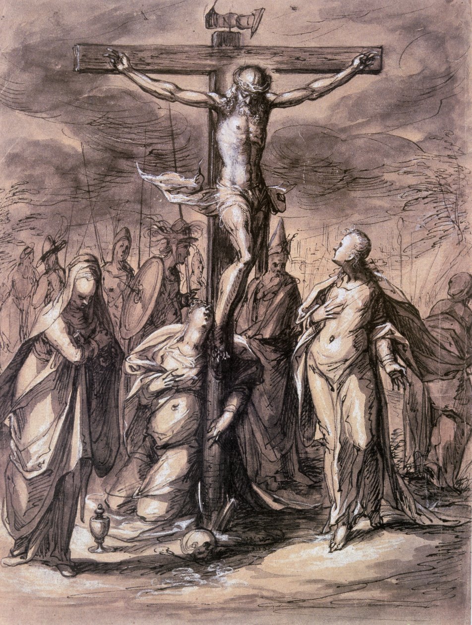 Christus am Kreuz, 17. Jahrhundert von Hermann Weyer