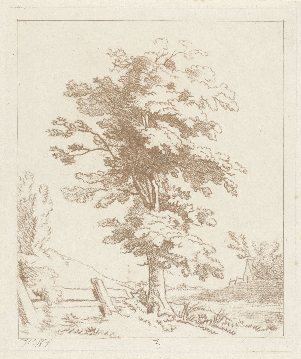 Baum in einer Landschaft von Hermanus Numan