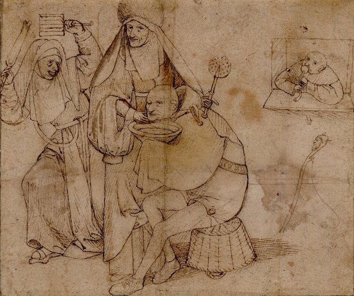 Eine komische Barbierszene von Hieronymus Bosch
