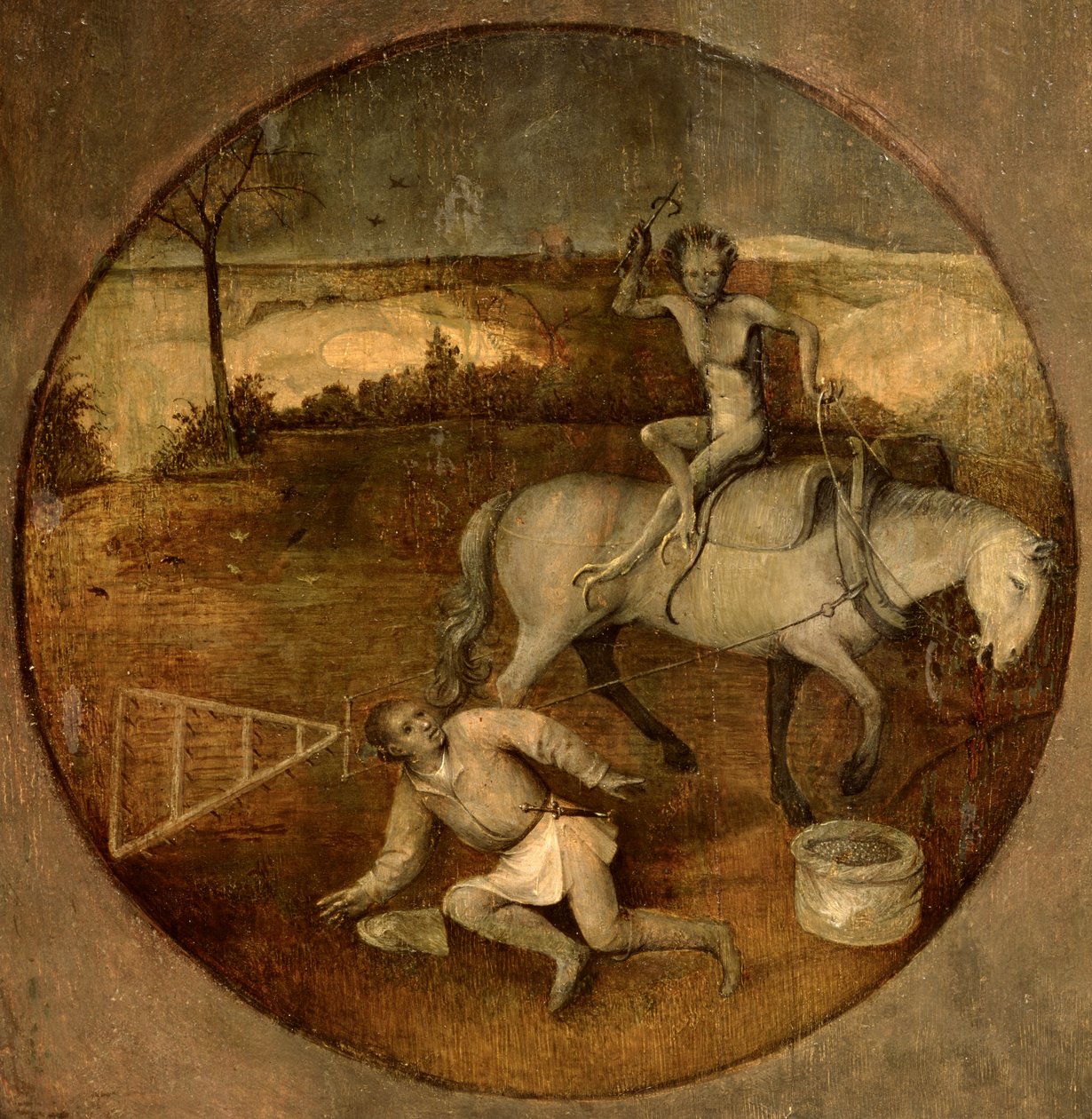 Pflüger vom Dämon entpfercht von Hieronymus Bosch