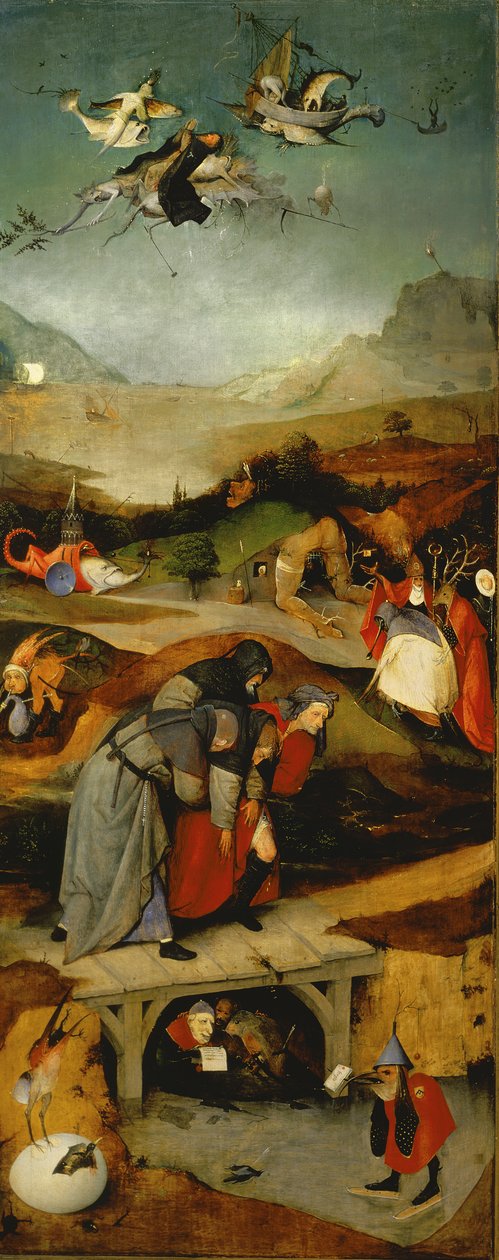 Versuchung des heiligen Antonius (linkes Panel) von Hieronymus Bosch