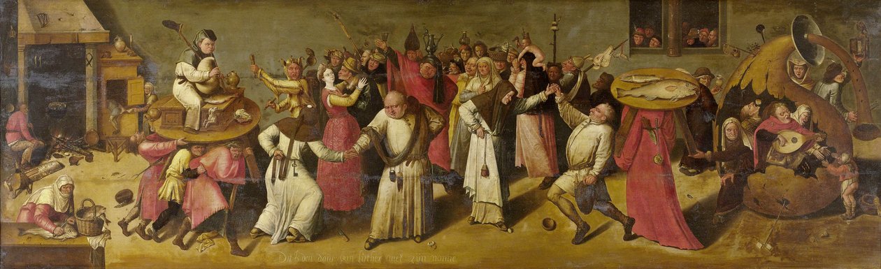 Kampf zwischen Karneval und Fastenzeit, ca. 1600-20 von Hieronymus Bosch