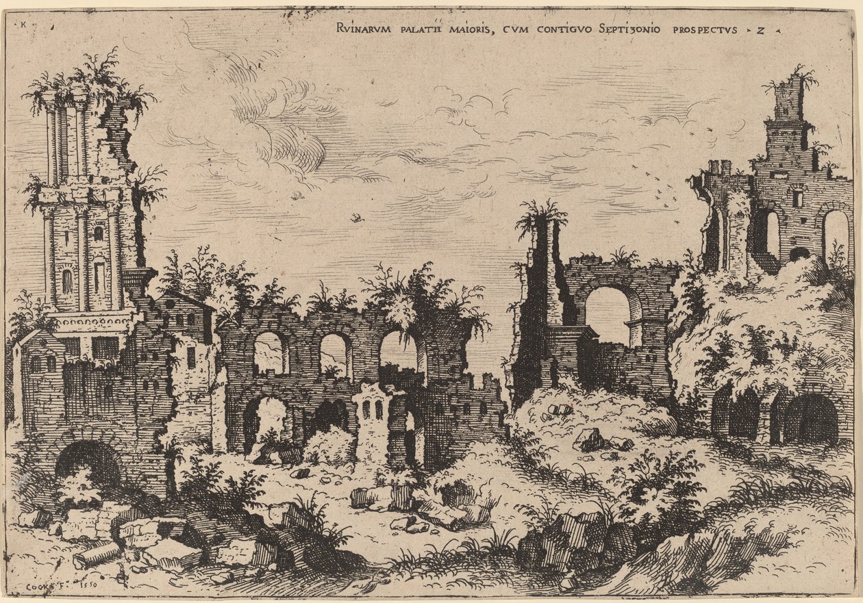 Ruinen auf dem Palatin mit dem Septizonium von Hieronymus Cock