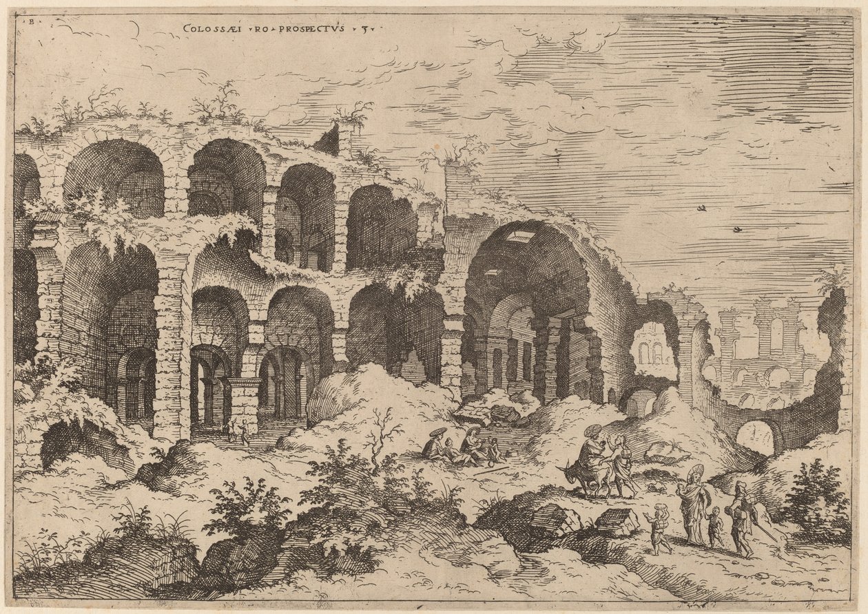 Dritte Ansicht des Kolosseums von Hieronymus Cock