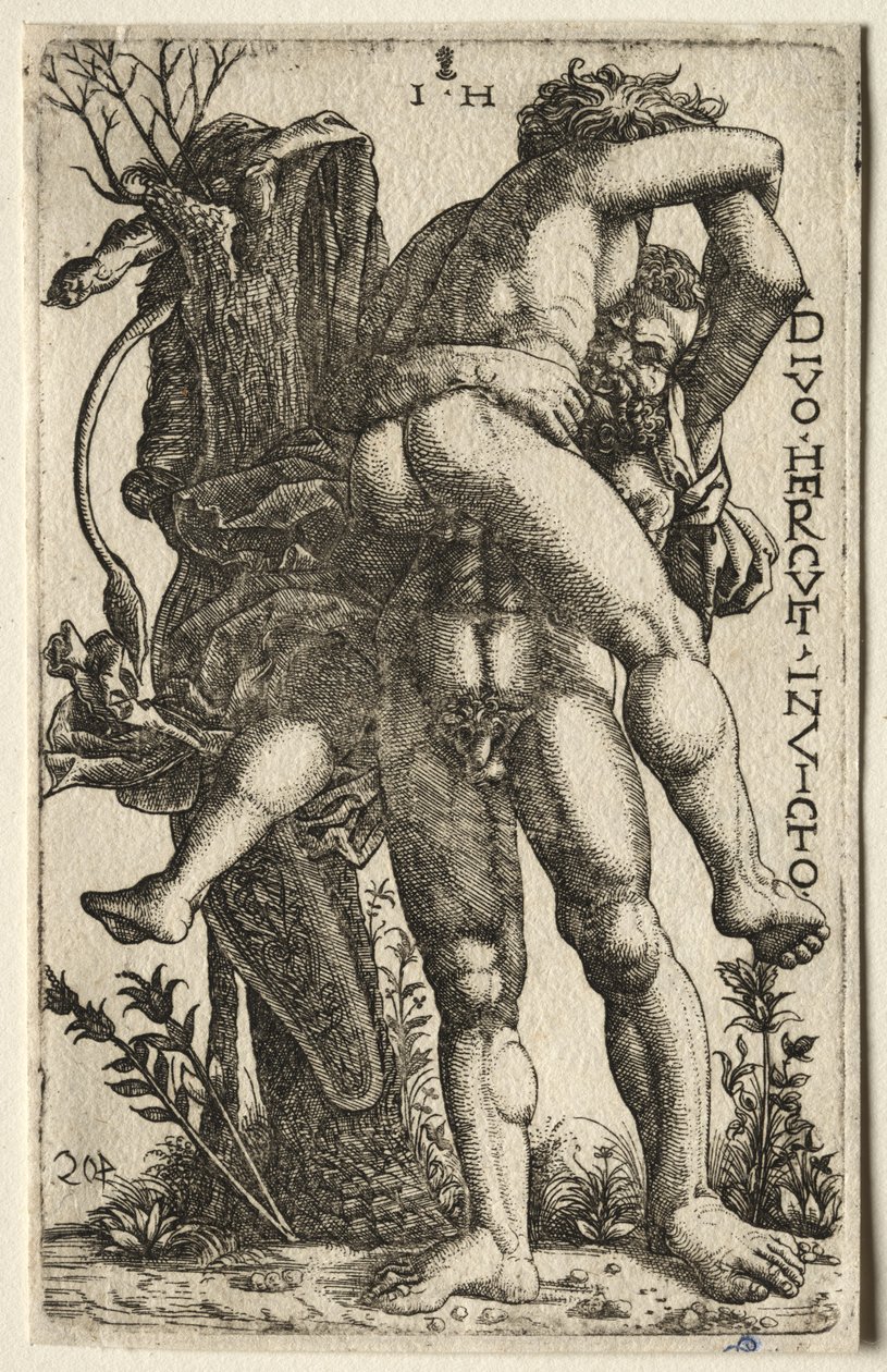Herkules und Antäus von Hieronymus Hopfer