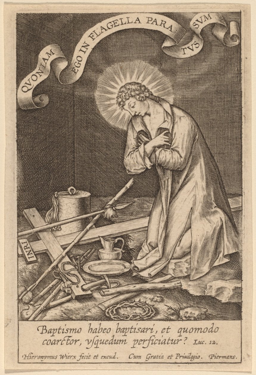 Ich habe eine Taufe zu empfangen ... von Hieronymus Wierix