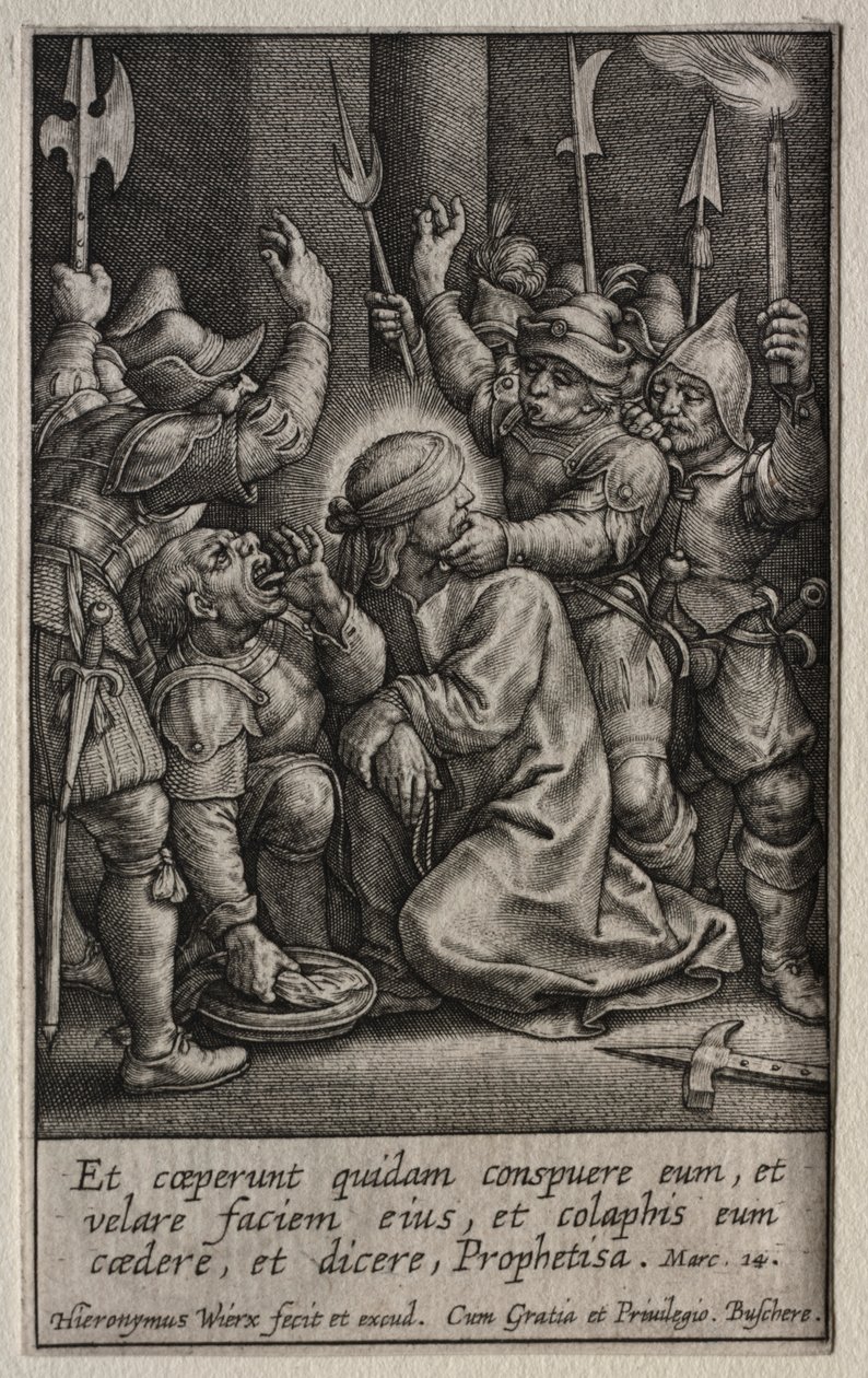 Die Passion: Die Verspottung Christi von Hieronymus Wierix