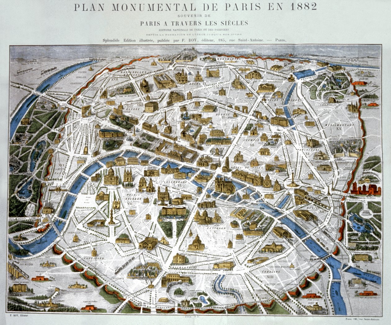 Das Neue Paris. ca. 1867 (Gravur) von Hilaire Guesnu