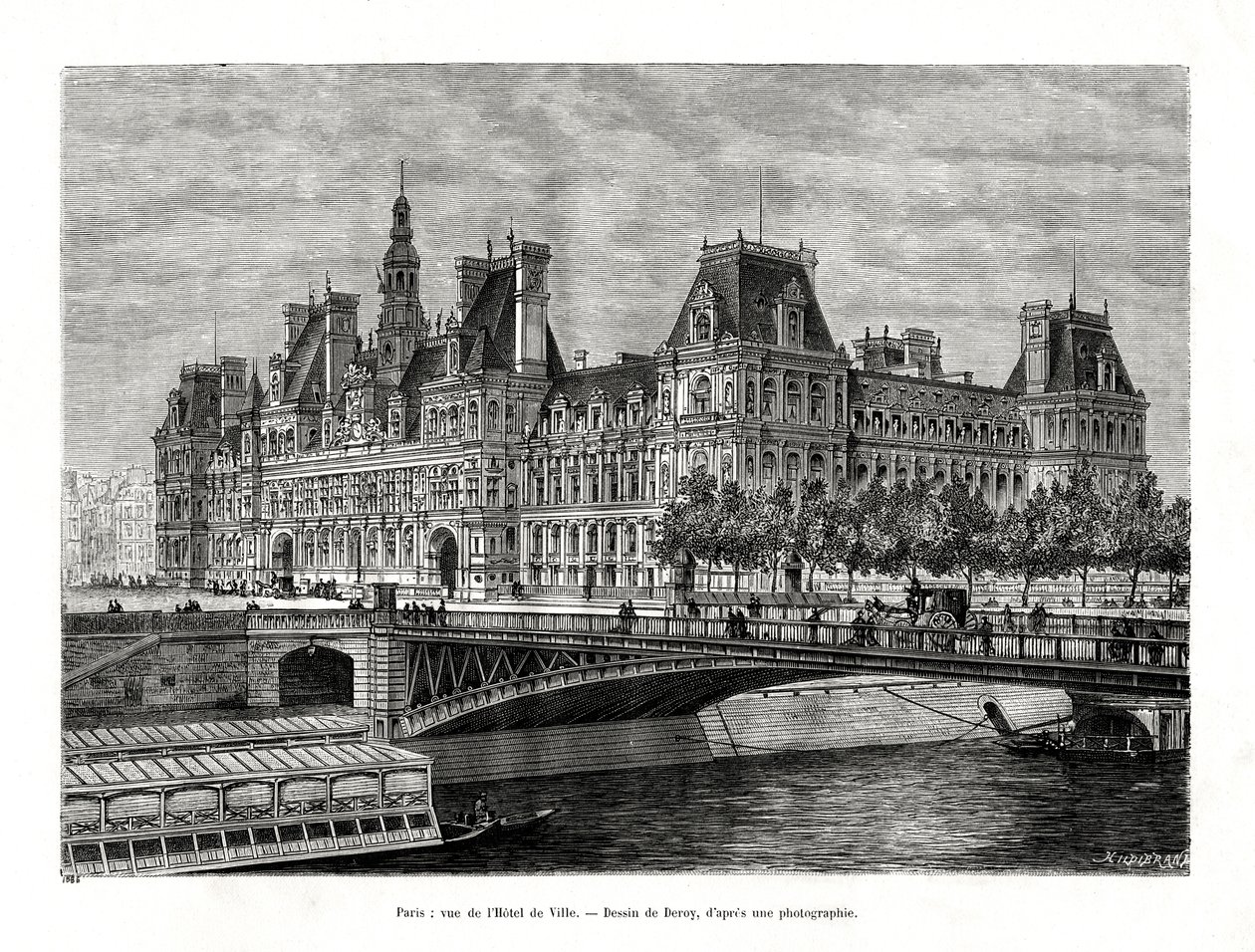 Hotel de Ville, Paris, Frankreich, 1886 von Hildibrand