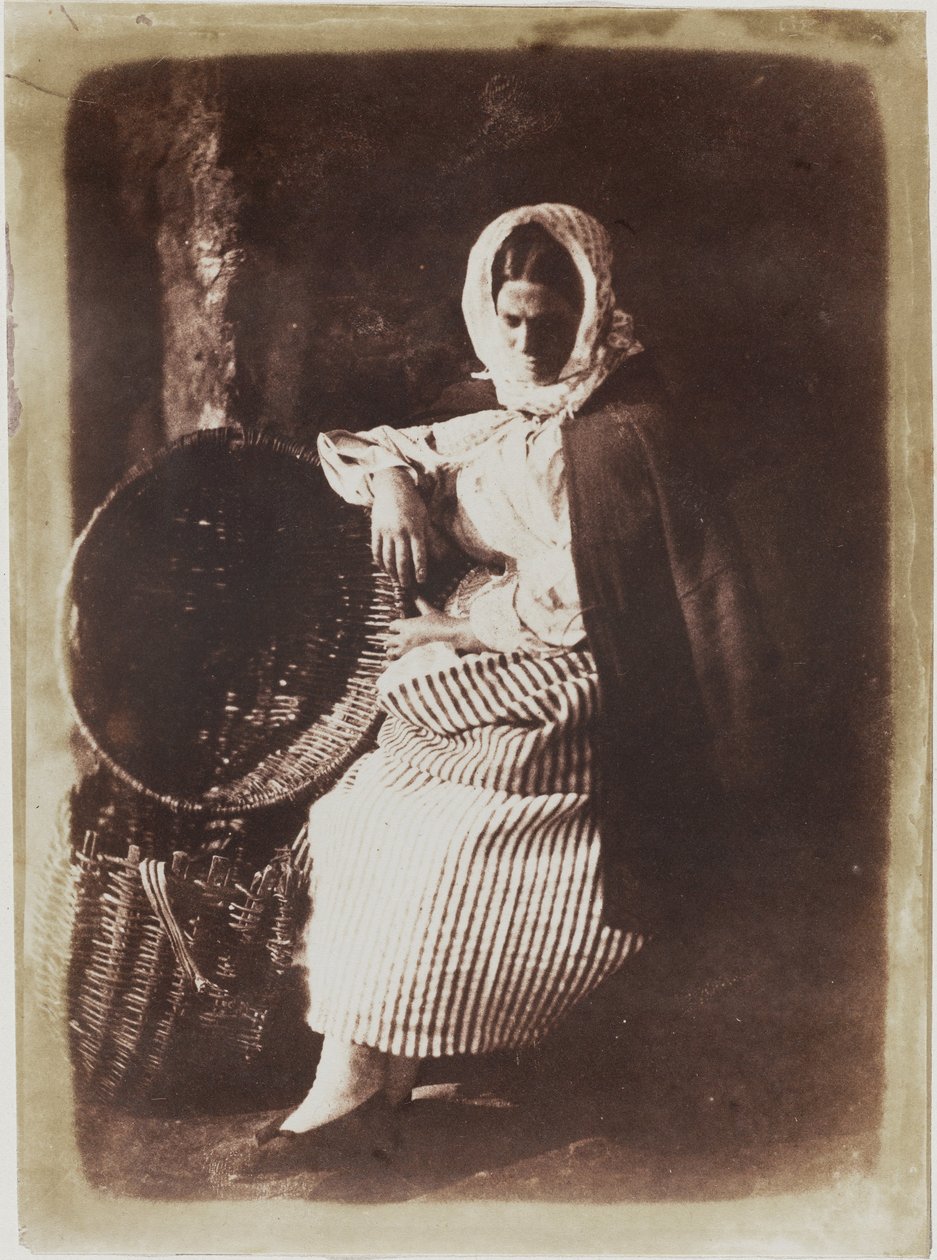 Elizabeth Johnstone, sitzende Fischverkäuferin aus Newhaven von Hill and Adamson