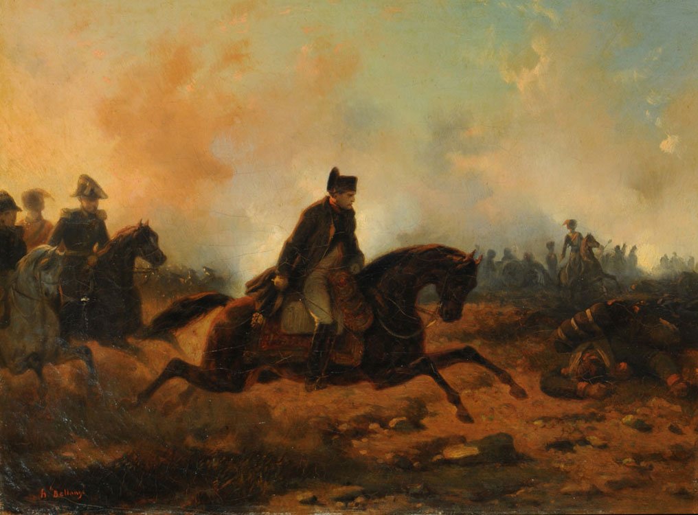 Napoleon und die Beute von Waterloo von Hippolyte Bellange