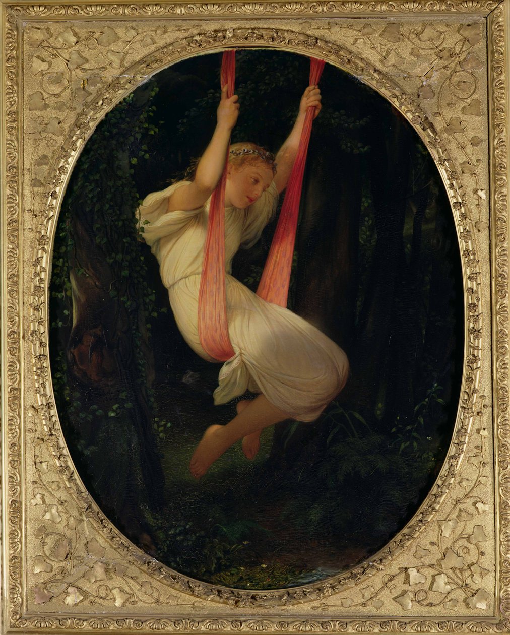Junges Mädchen auf einer Schaukel, 1845 von Hippolyte Delaroche