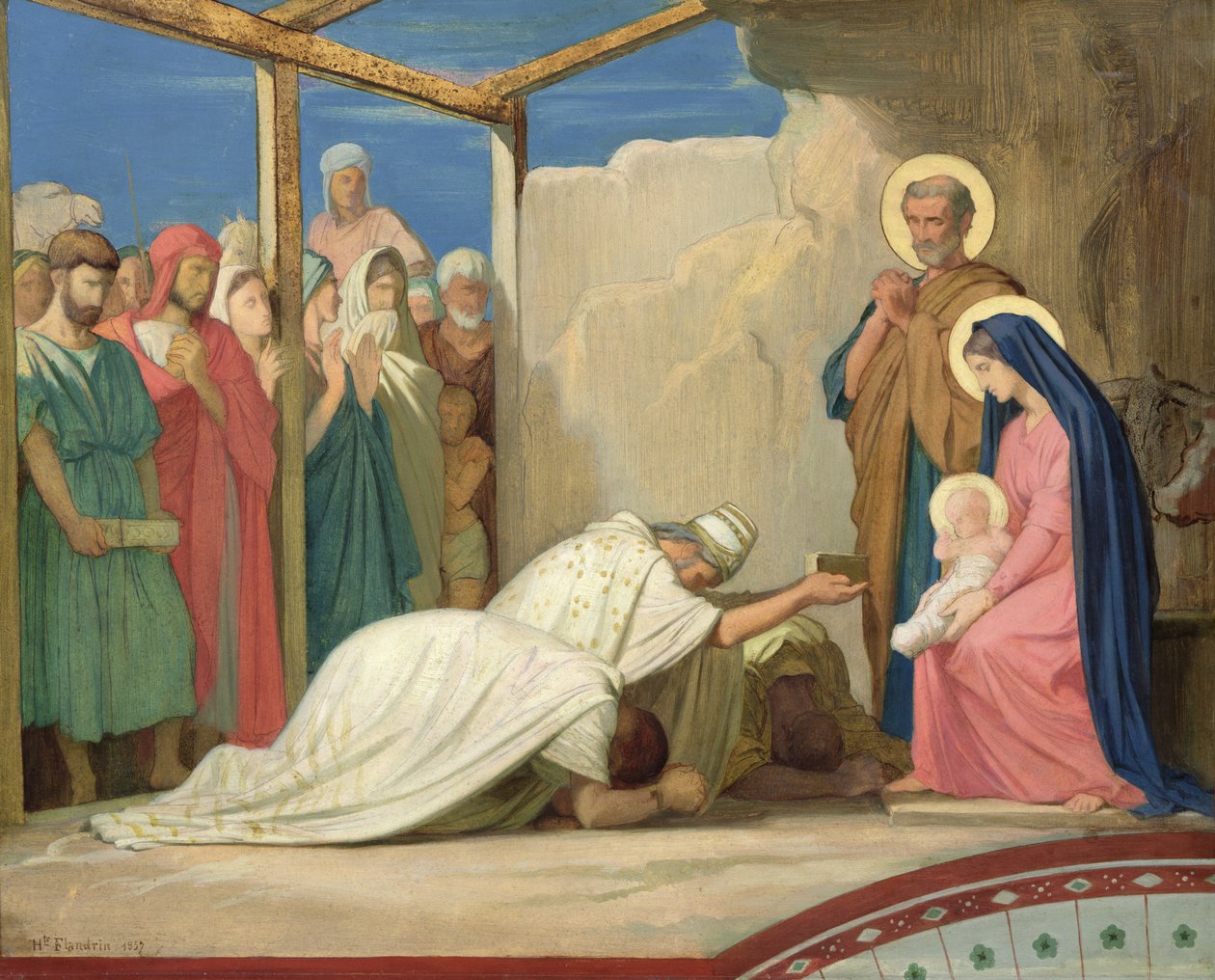 Anbetung der Könige, 1857 von Hippolyte Flandrin