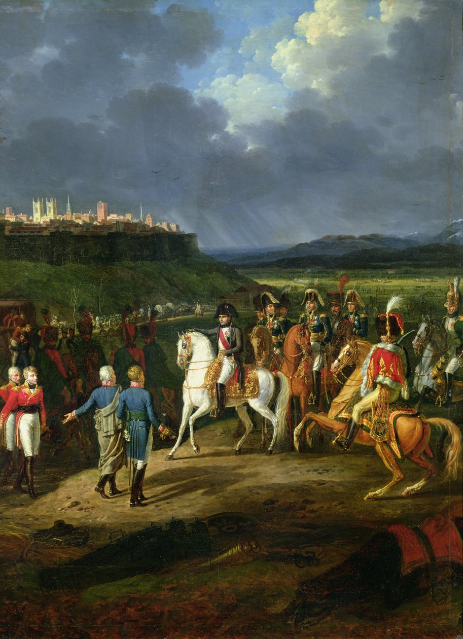 Die englischen Gefangenen in Astorga werden Napoleon Bonaparte (1769-1821) im Jahr 1809 vorgestellt, 1810 (Detail) von Hippolyte Lecomte