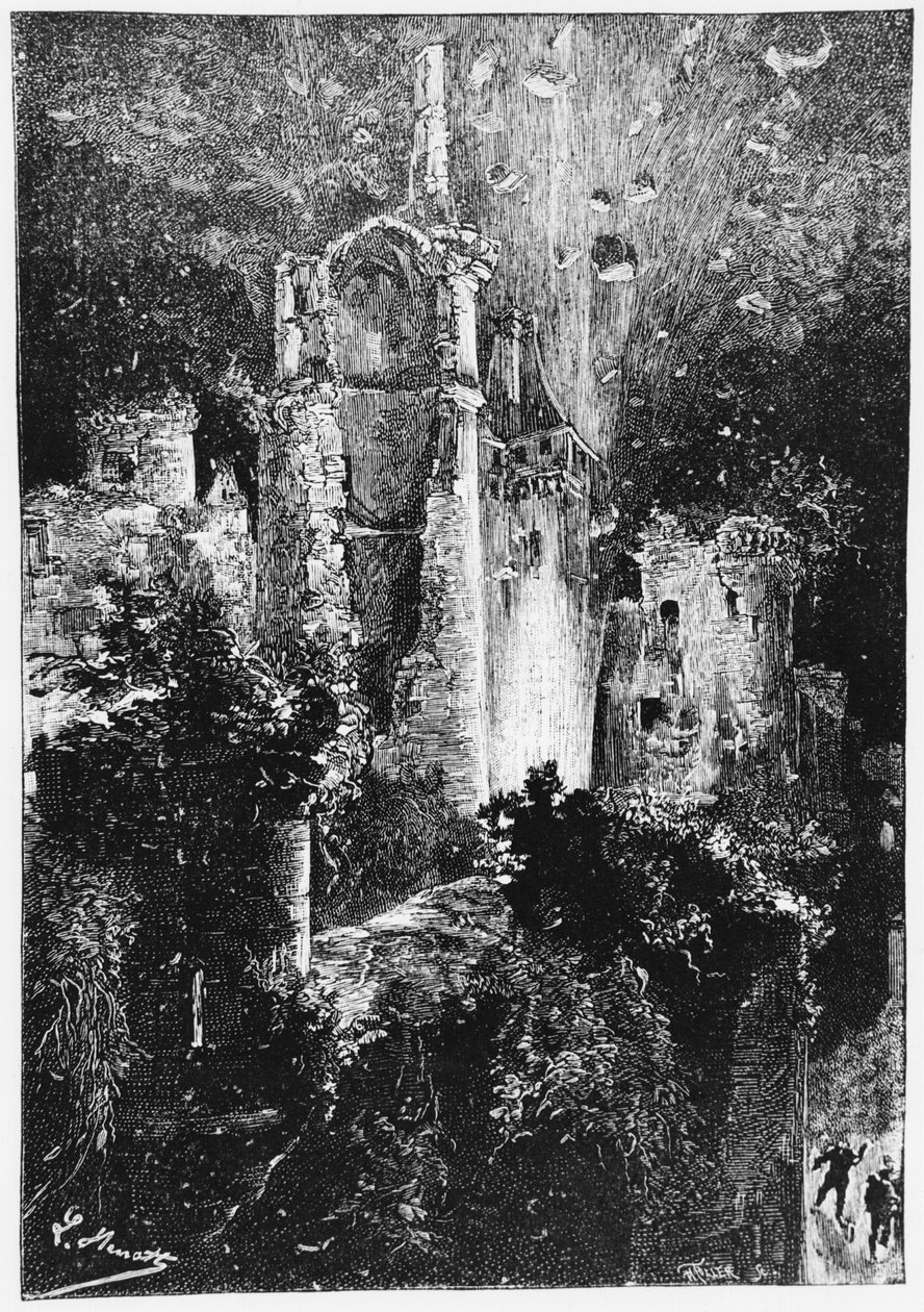 Das explodierende Schloss, Illustration aus 