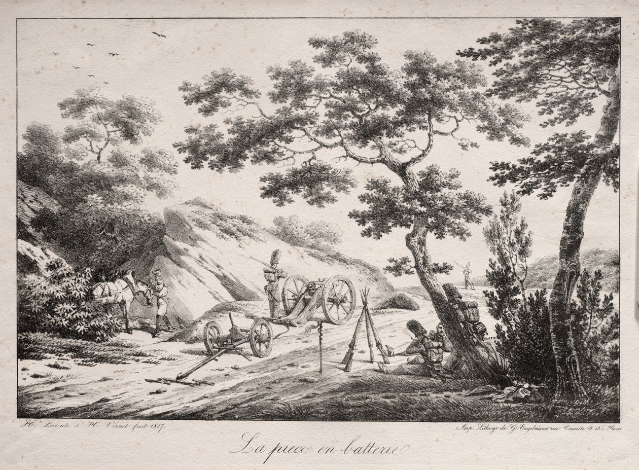 Die Kanone bereit zum Feuern von Hippolyte Lecomte