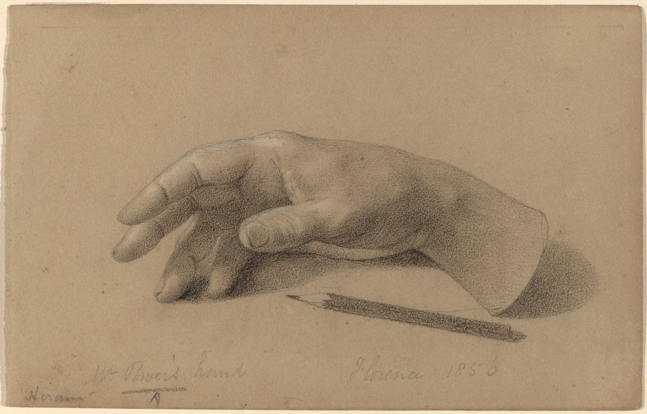 Studie einer Hand von Hiram Powers