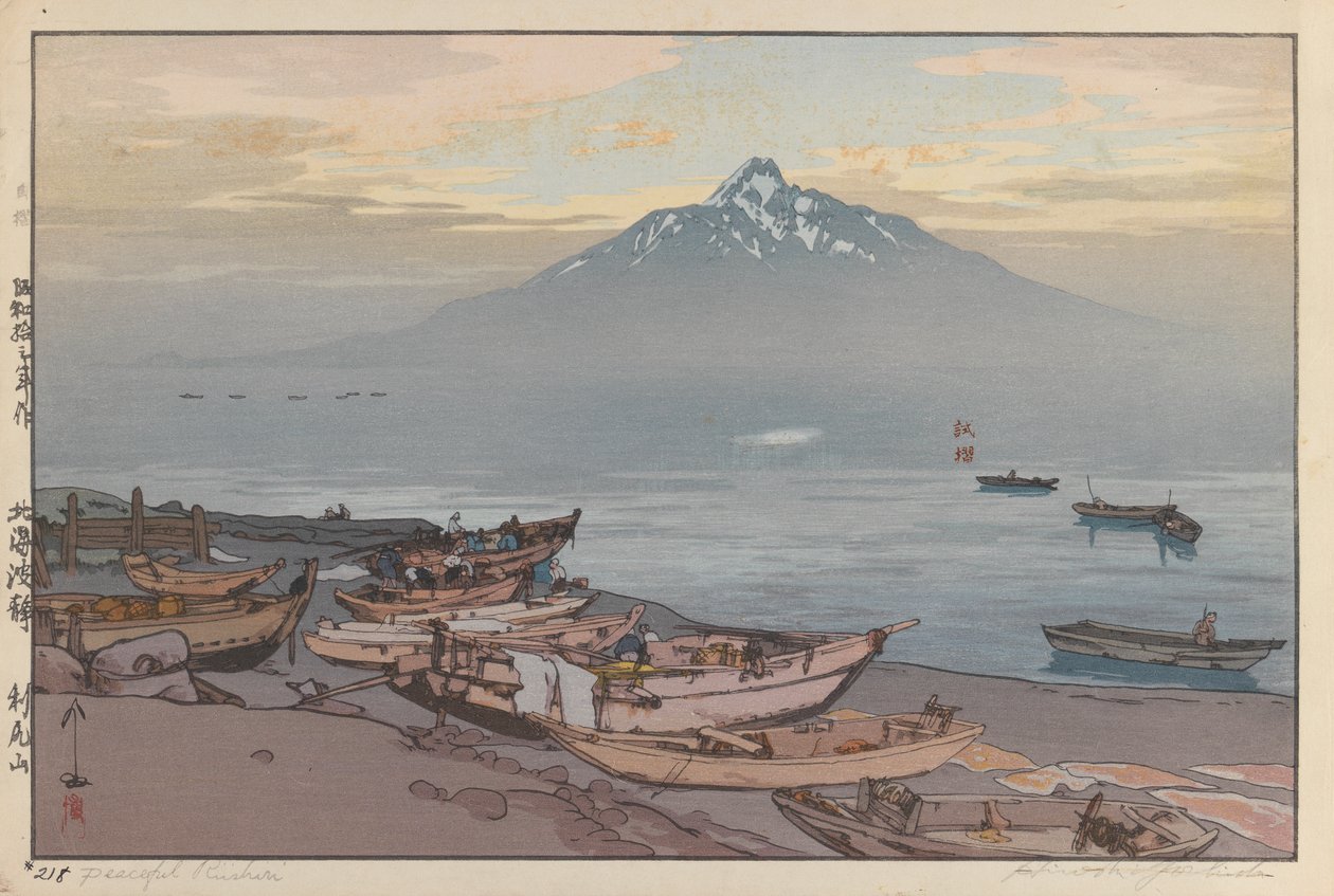 Friedliches Rishiri von Hiroshi Yoshida