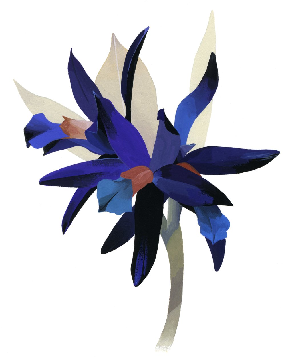 Eine imaginäre Blume mit blauem Grund von Hiroyuki Izutsu