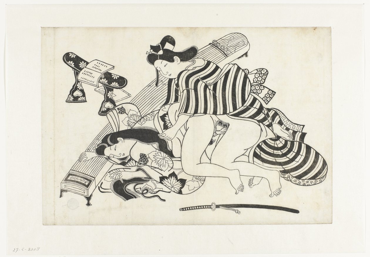 Erotische Darstellung von Hishikawa Moroshige (attributed to)