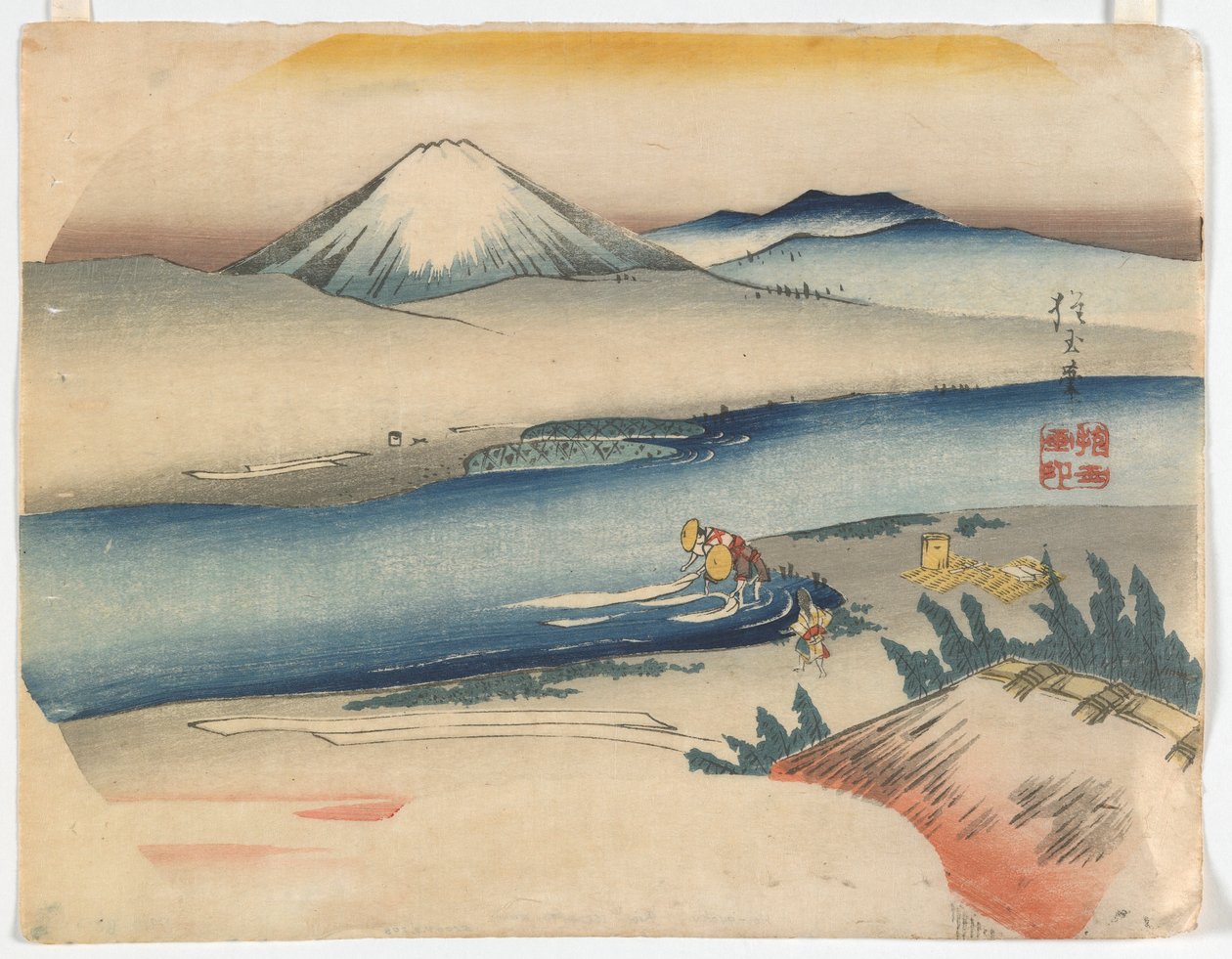 Berg Fuji, Edo-Periode, ca. 1840 (Farbholzschnitt) von Hogyoku