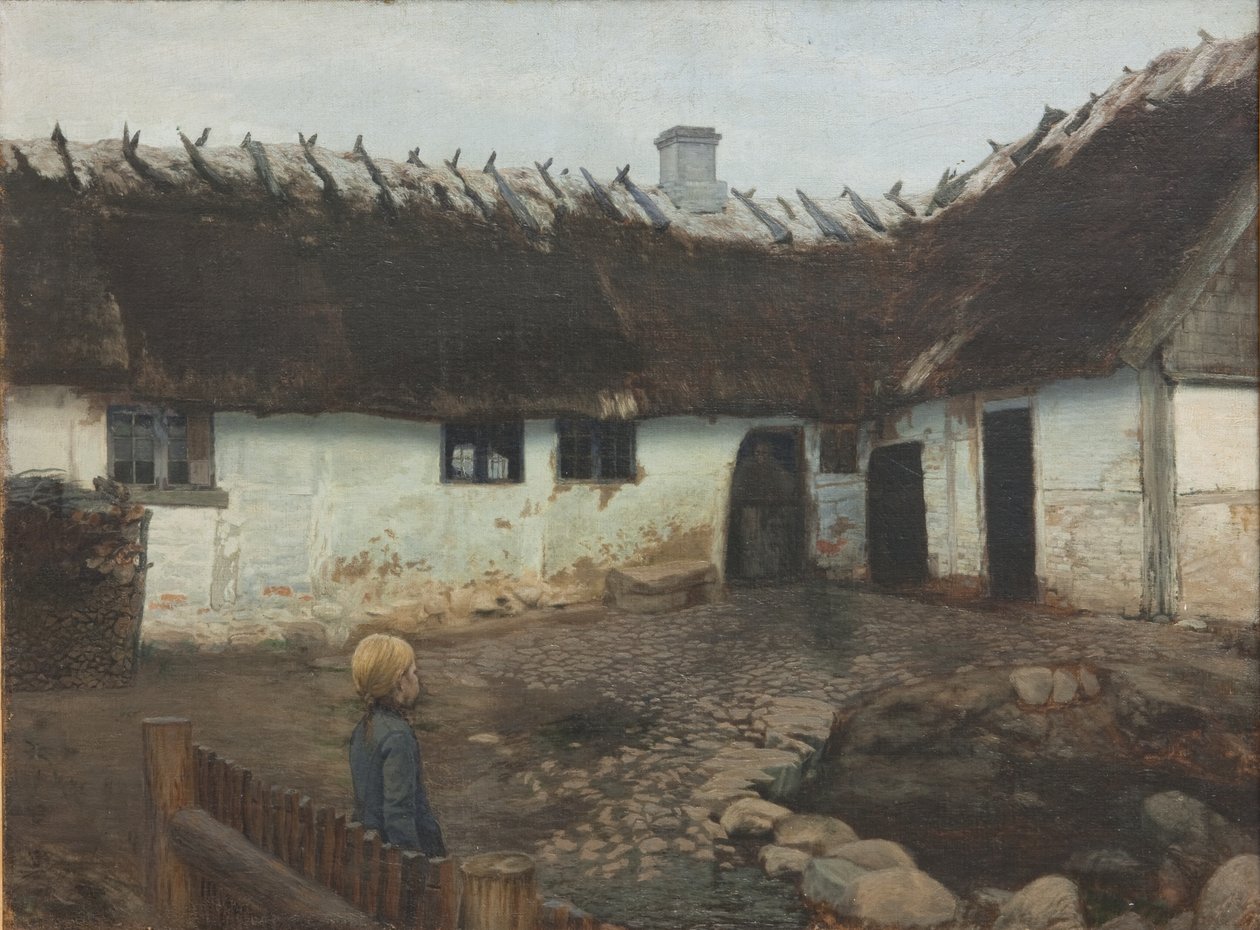 Vor einem Bauernhaus von Holger Møller