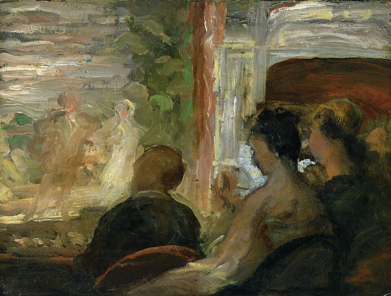 Eine Loge im Theater, ca. 1865-70 von Honoré Daumier