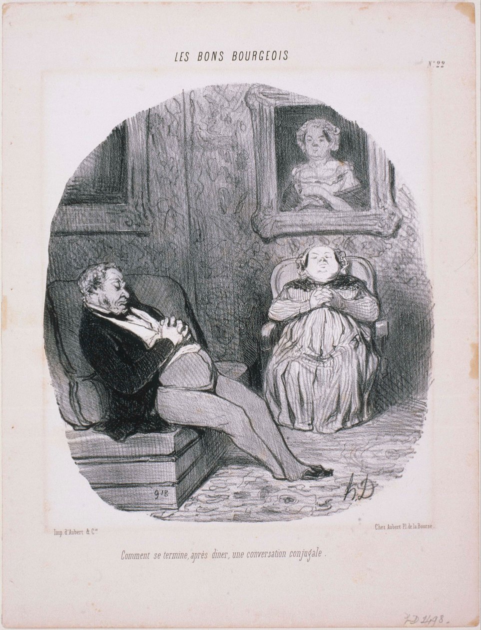Die guten Bürger - Wie endet...Ein eheliches Gespräch von Honoré Daumier
