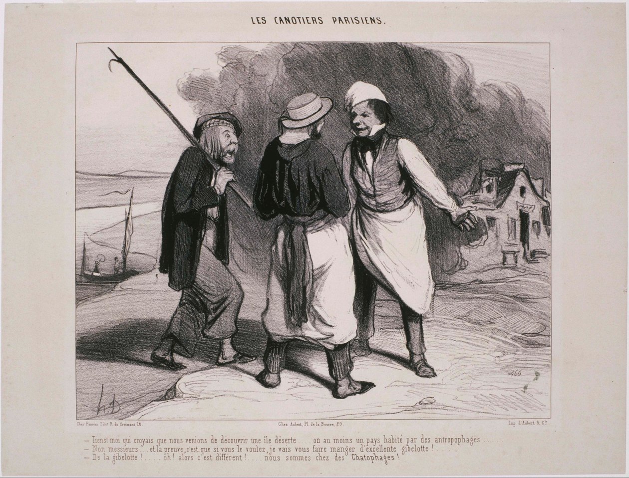 Die Pariser Ruderer - Schau! Ich dachte, wir hätten gerade entdeckt... von Honoré Daumier