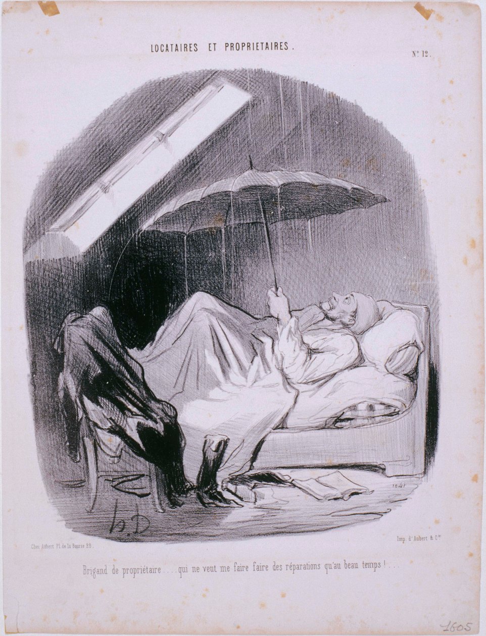 Mieter und Eigentümer - Räuber von Eigentümer... von Honoré Daumier