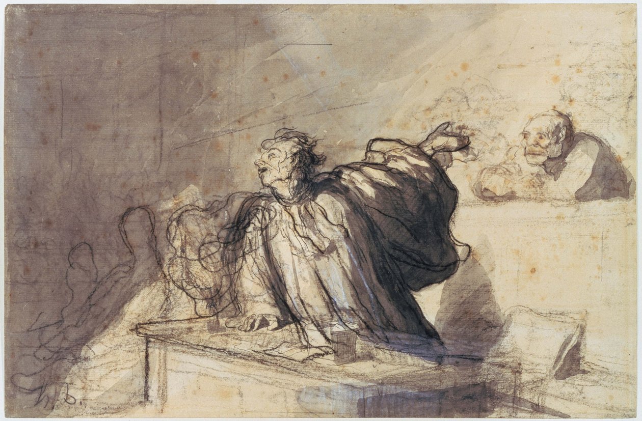 Plädoyer für die Verteidigung von Honoré Daumier