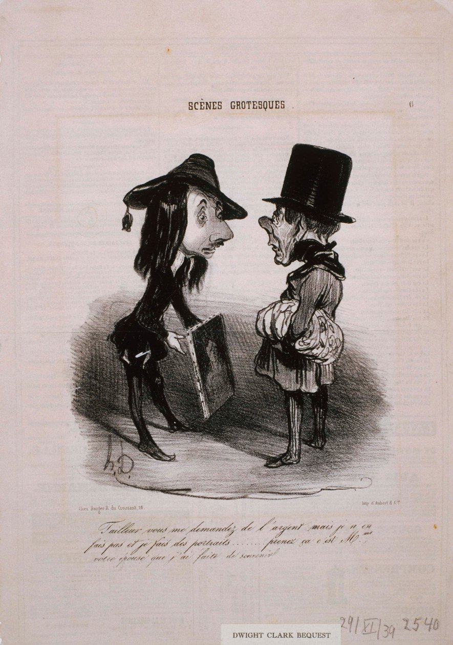 Groteske Szenen - Schneider...Nehmen Sie das... von Honoré Daumier