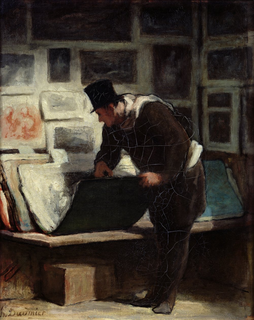 Der Sammler von Stichen, ca. 1860-62 von Honoré Daumier