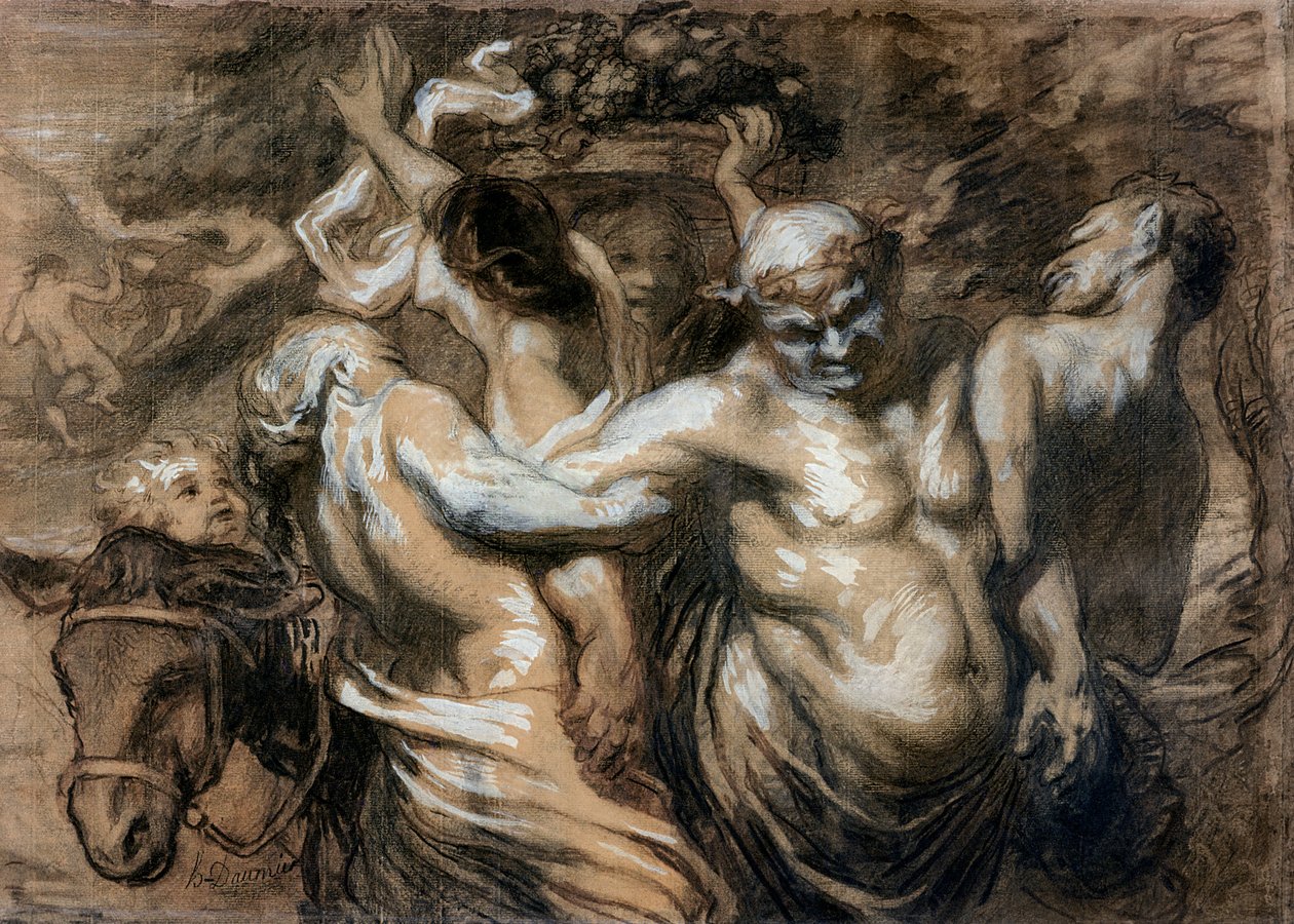 Der betrunkene Silenus von Honoré Daumier