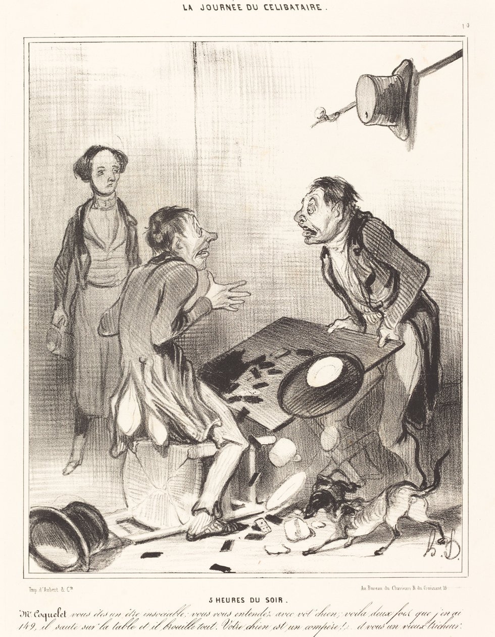5 Uhr abends von Honoré Daumier