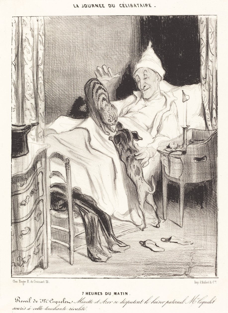 7 Uhr morgens von Honoré Daumier