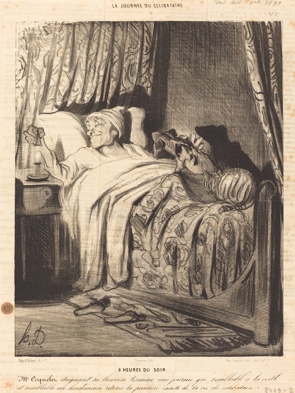 9 Uhr abends von Honoré Daumier