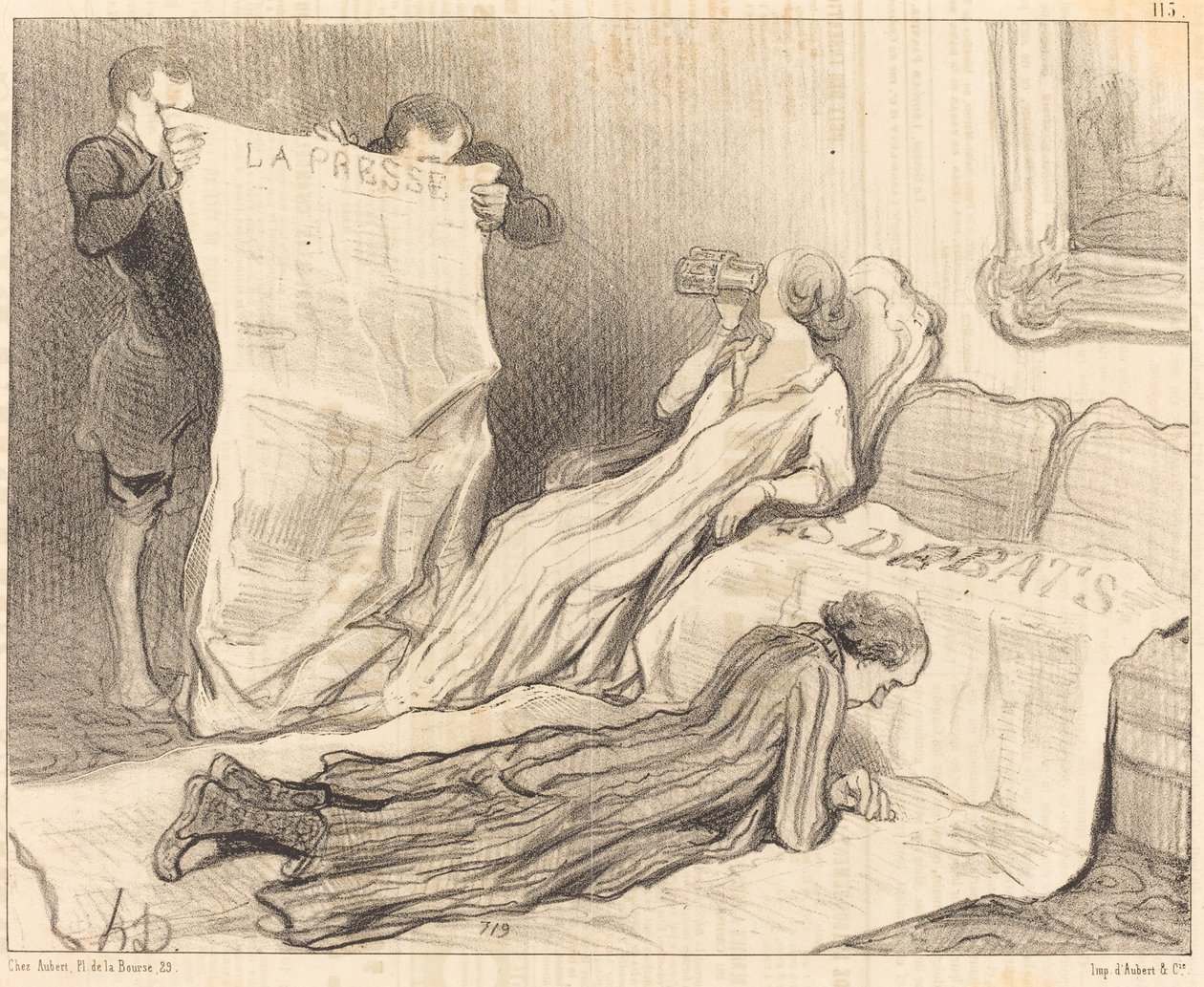 Abonnenten erhalten ihre Zeitung... von Honoré Daumier