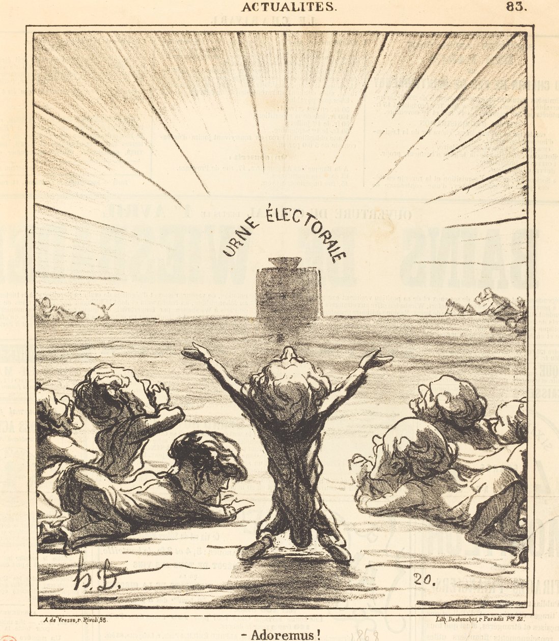 Lasst uns anbeten! von Honoré Daumier