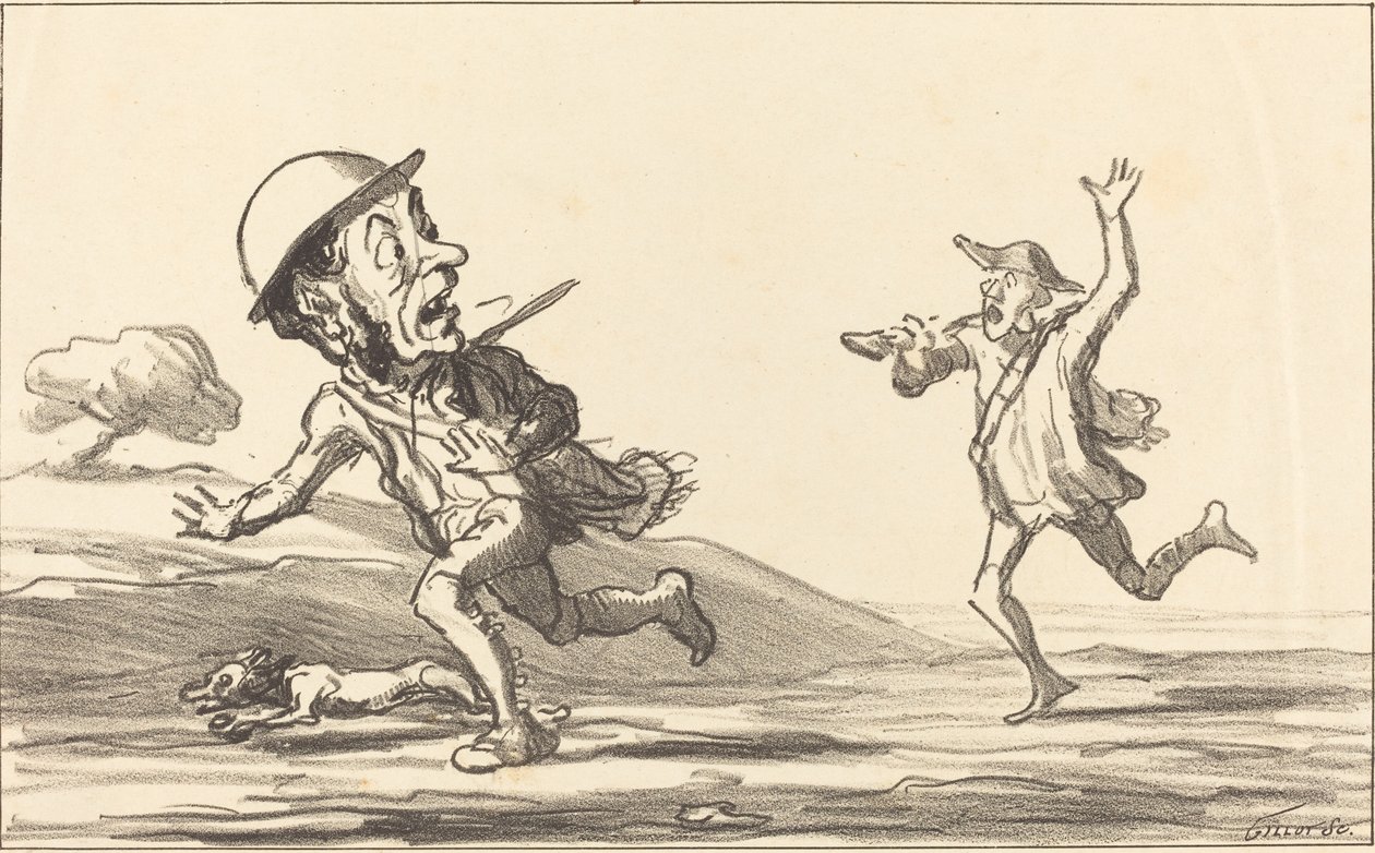 Allons bon!... es scheint... reservierte Jagd von Honoré Daumier