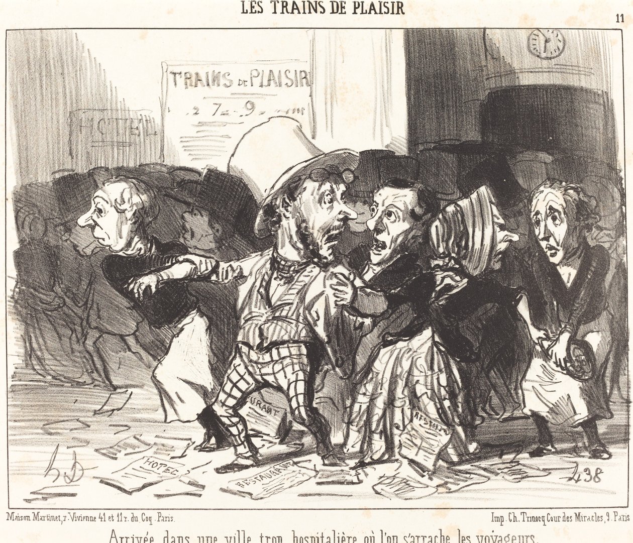 Ankunft in einer zu gastfreundlichen Stadt... von Honoré Daumier