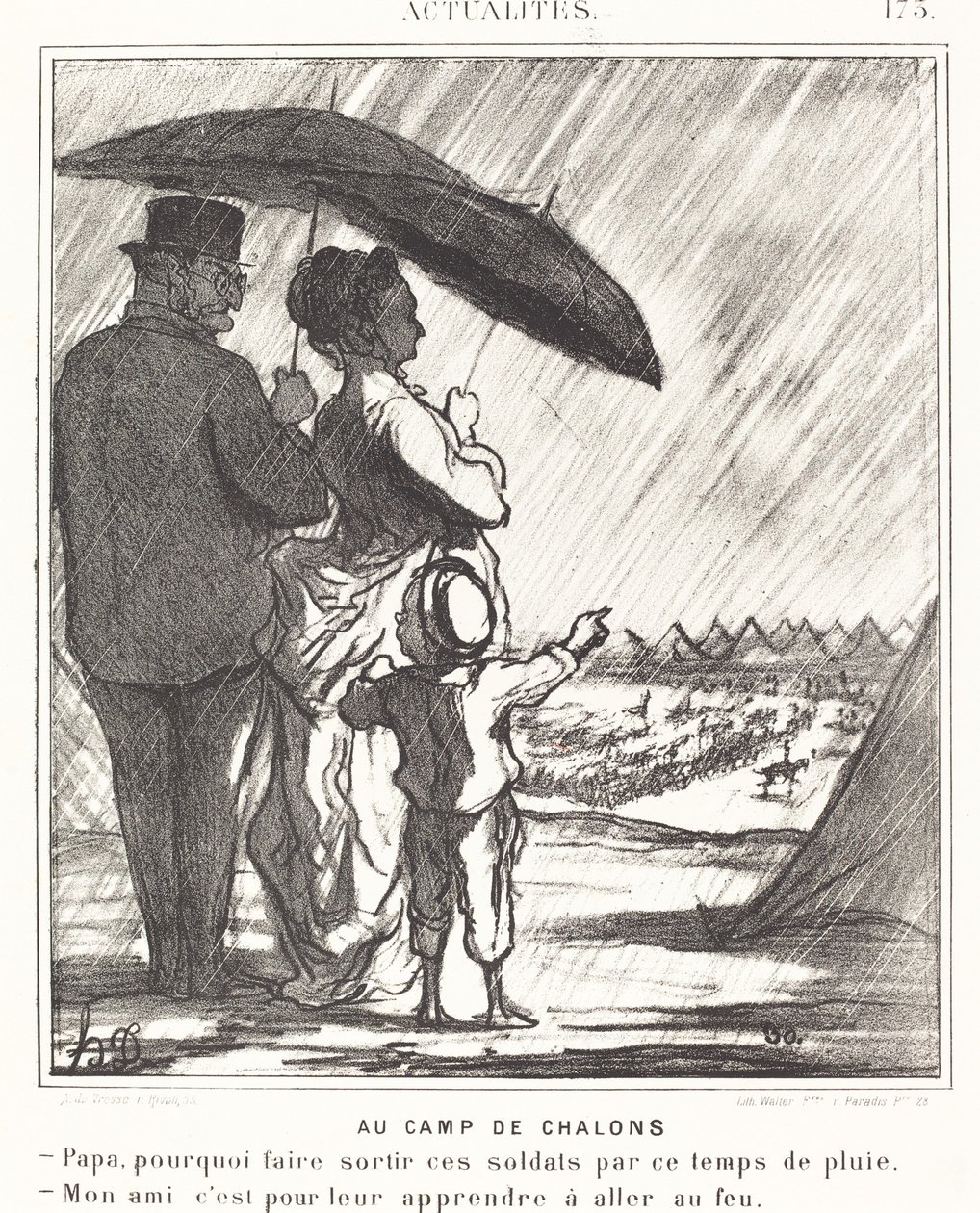 Im Lager von Chalons von Honoré Daumier