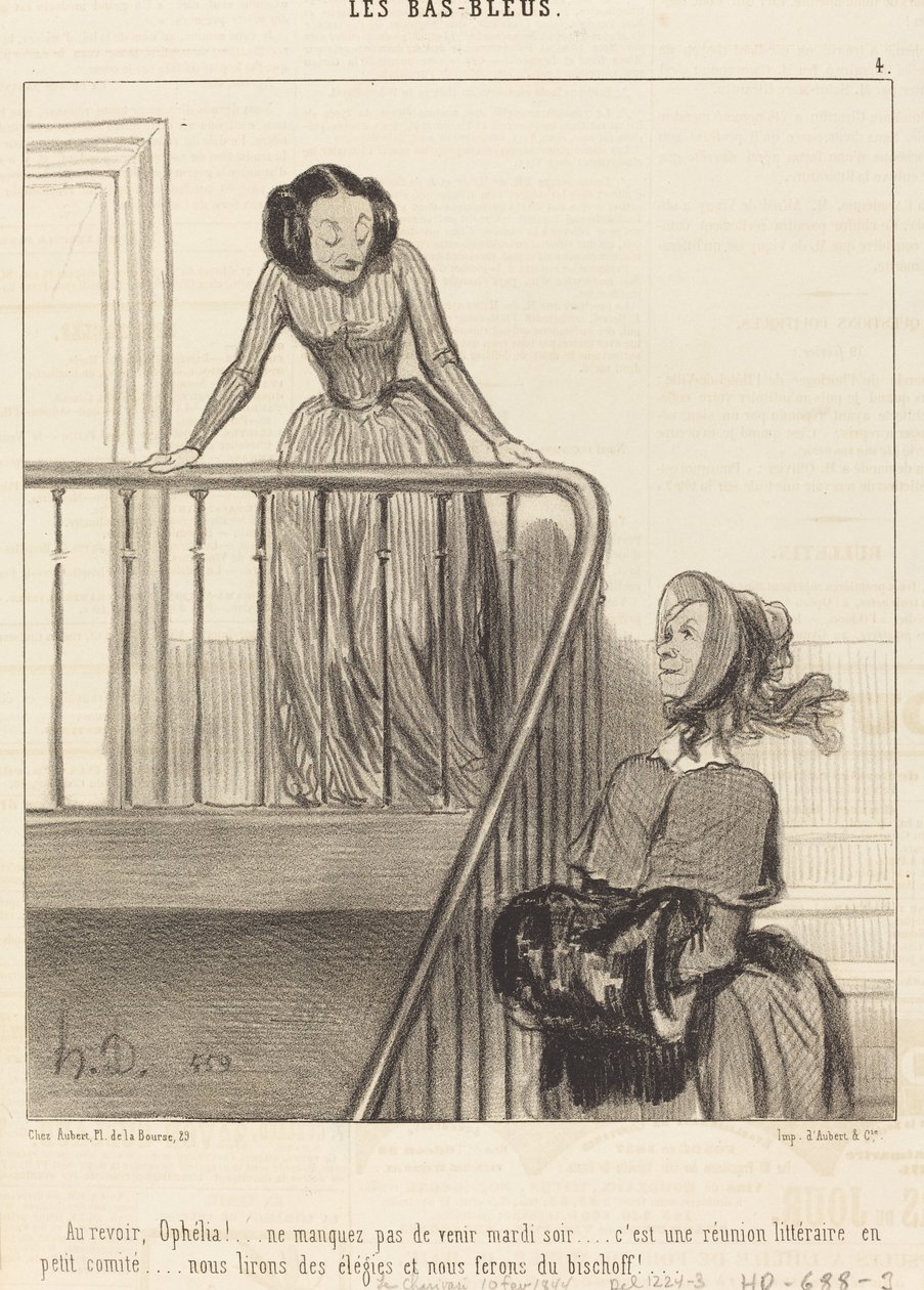 Au revoir, Ophélia!... ne manquez pas... von Honoré Daumier