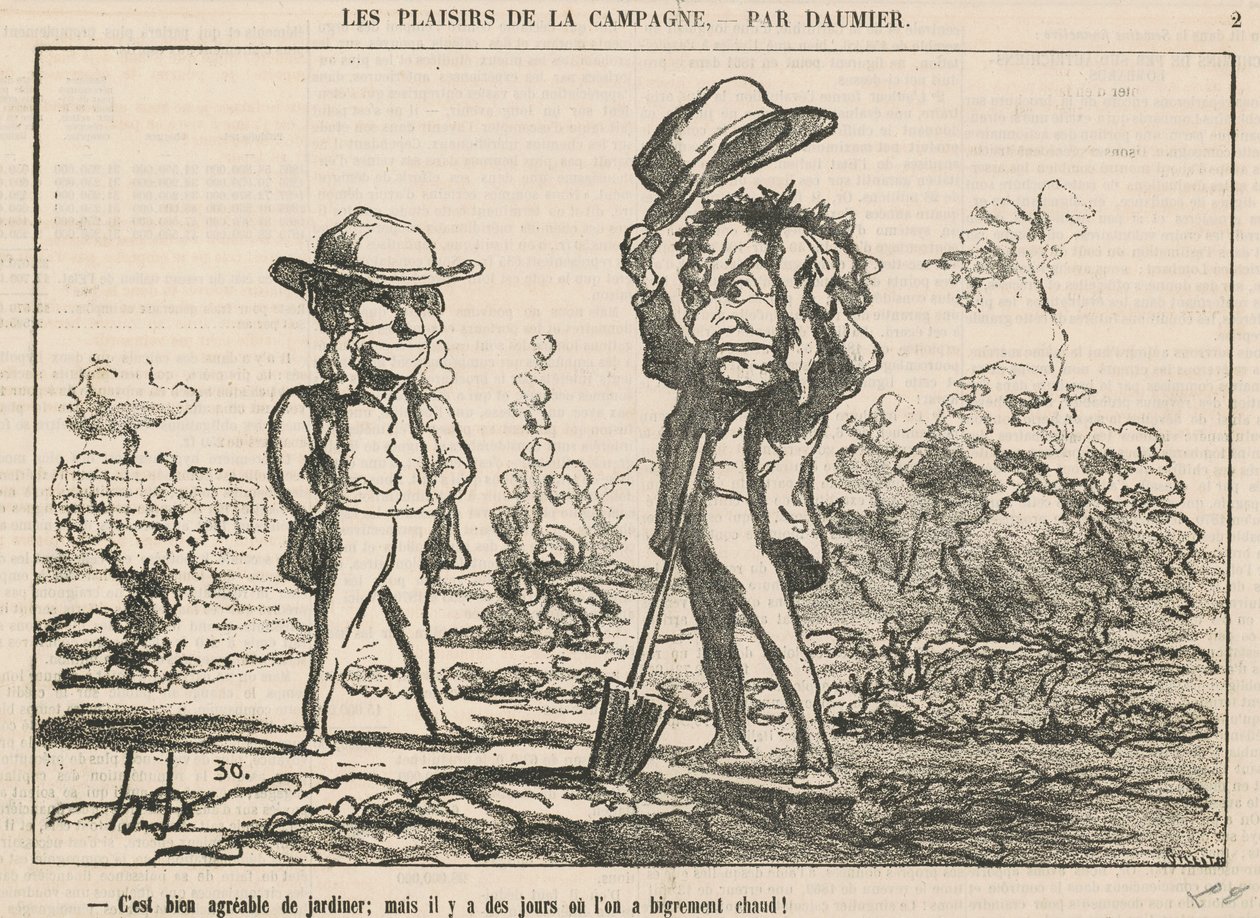 Es ist sehr angenehm zu gärtnern von Honoré Daumier