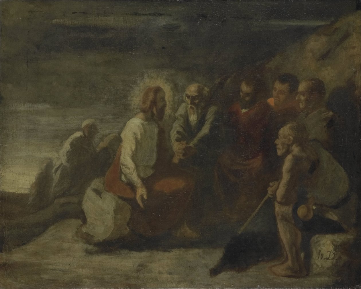 Christus und seine Jünger von Honoré Daumier