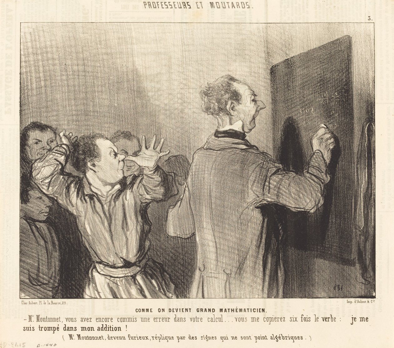 Wie man ein großer Mathematiker wird von Honoré Daumier