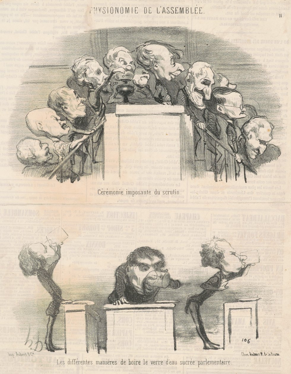 Beeindruckende Zeremonie der Abstimmung von Honoré Daumier