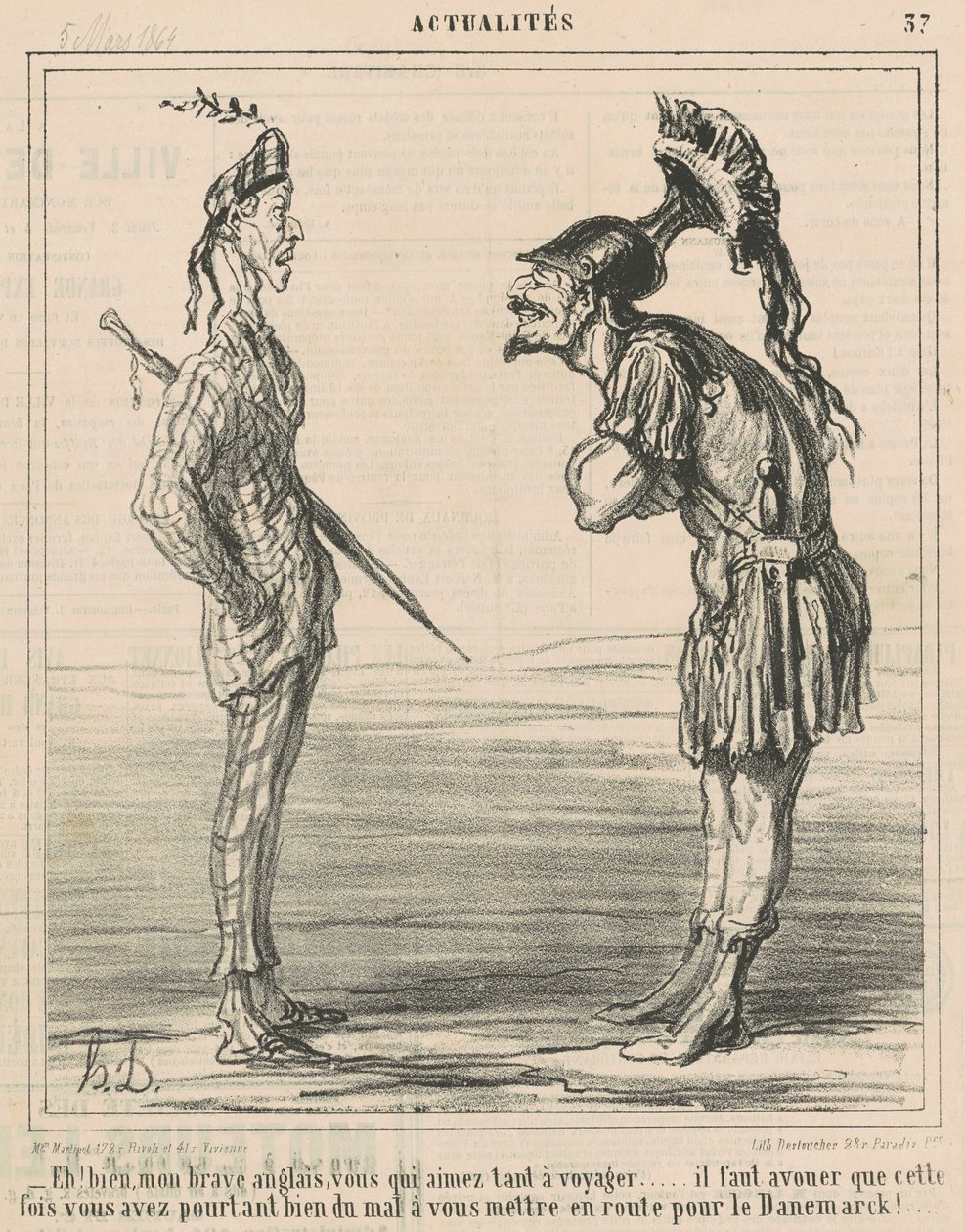 Nun gut! Mein tapferer Engländer ... von Honoré Daumier
